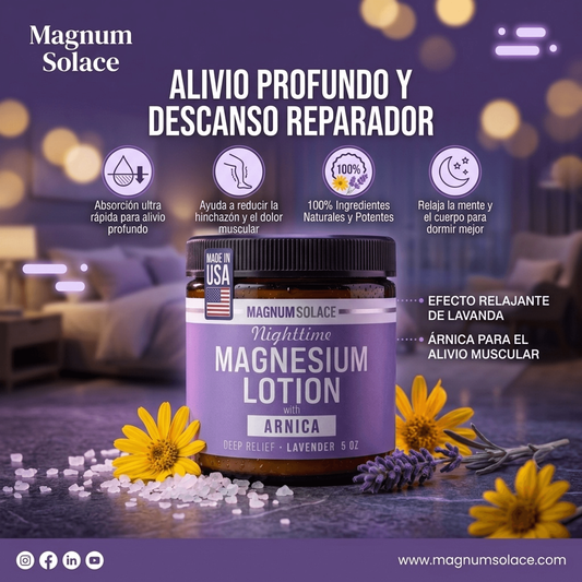 Crema De Magnesio Con Arnica - Magnum Solace™ + Guia De Ejercicios 🎁