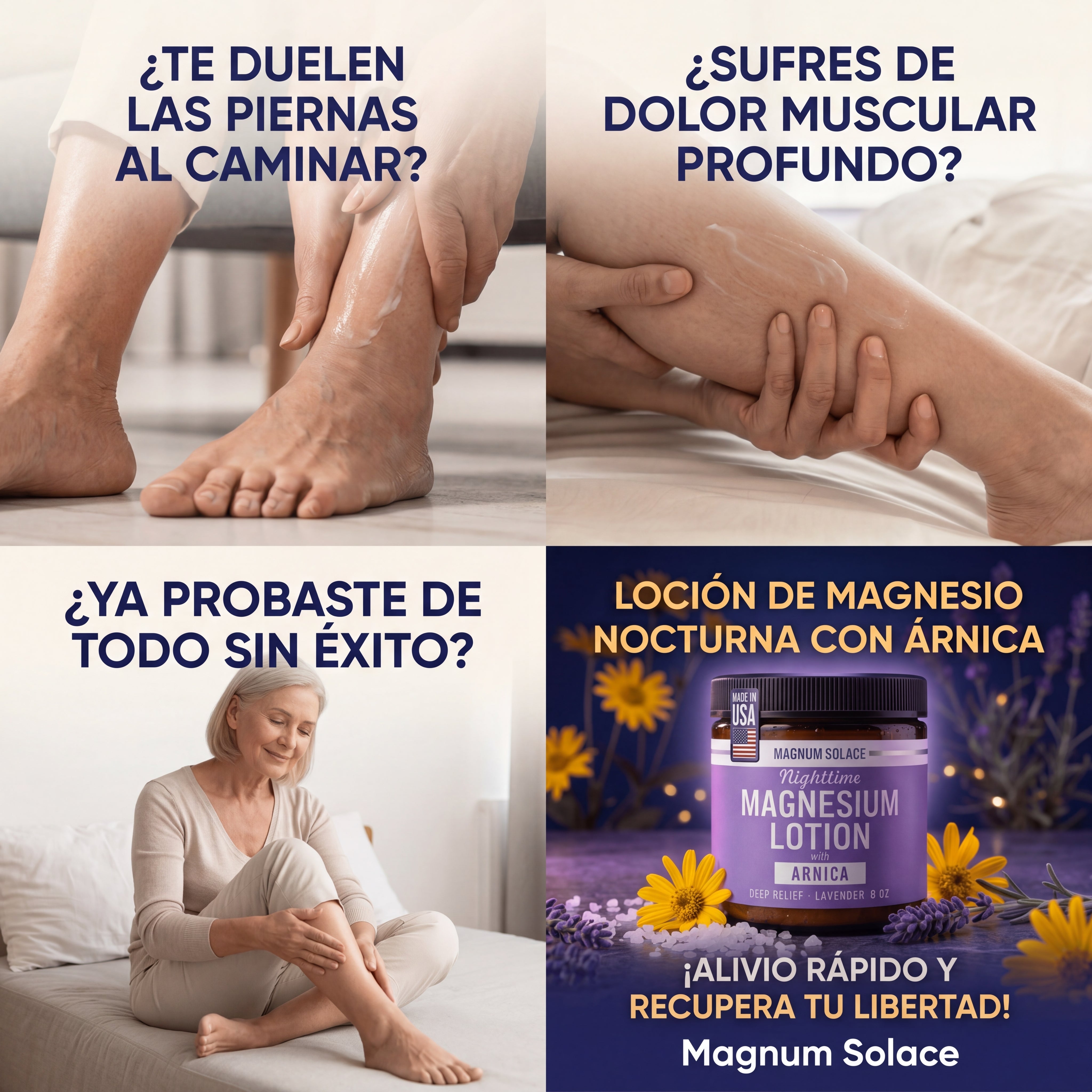 Crema De Magnesio Con Arnica - Magnum Solace™ + Guia De Ejercicios 🎁